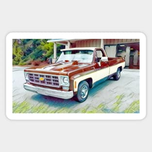 Classic 1977 Chevy C10 Pick Up Truck Sticker